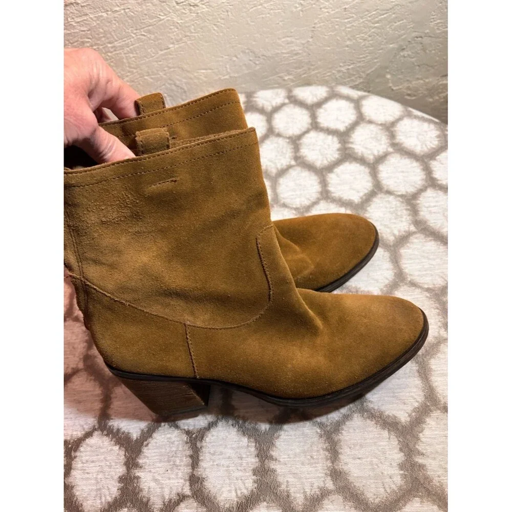 Sam Edelman Suede Ankle Boots in Chestnut